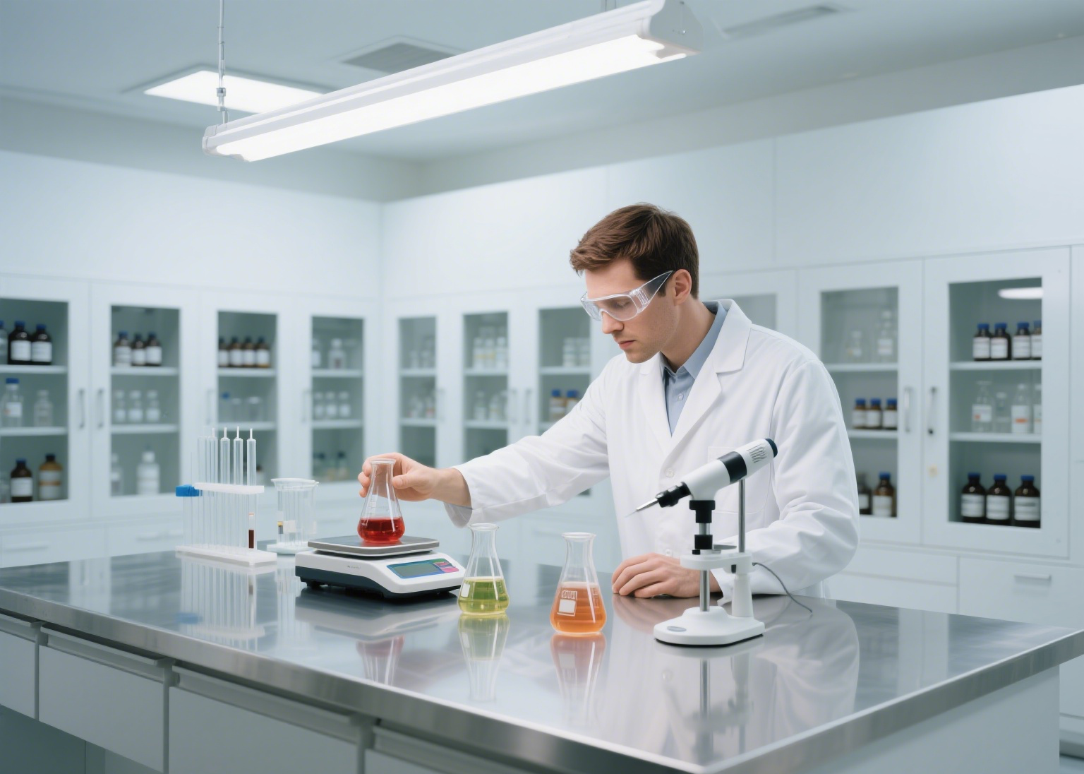 Food and beverage lab workflow layout overview