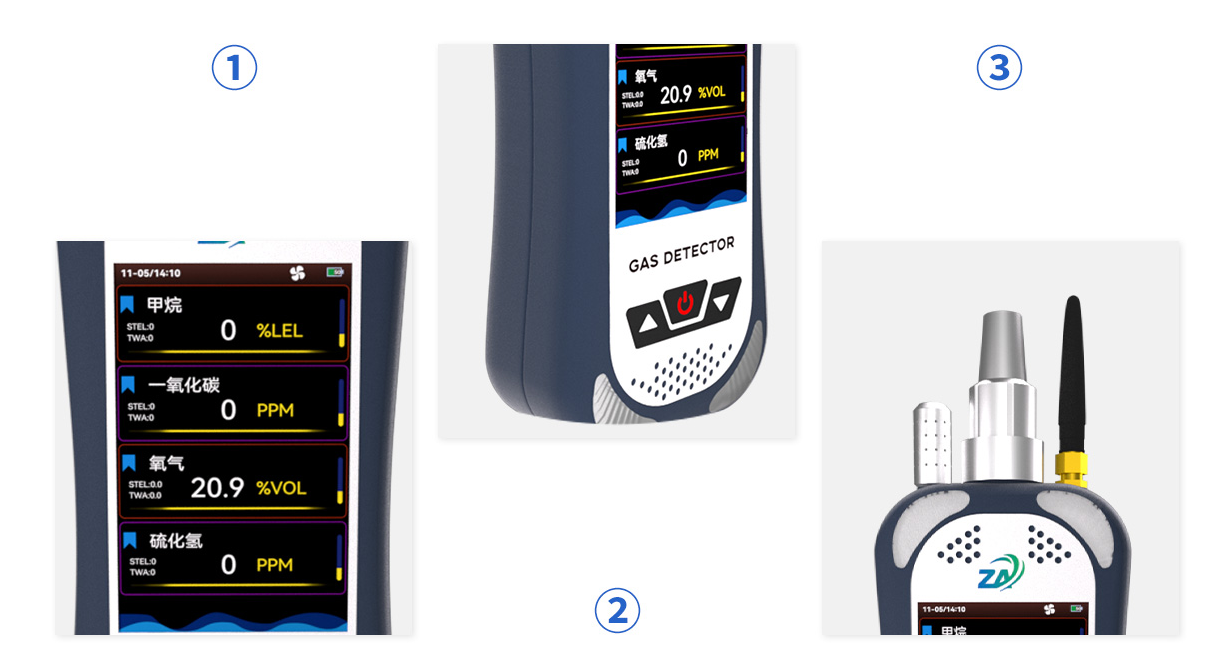 multi gas detector s318 s pump suction 6 in 1 with real time monitoring